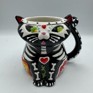 Spectrum Designz 2019 3D Skeleton Cat Mug Day of the Dead